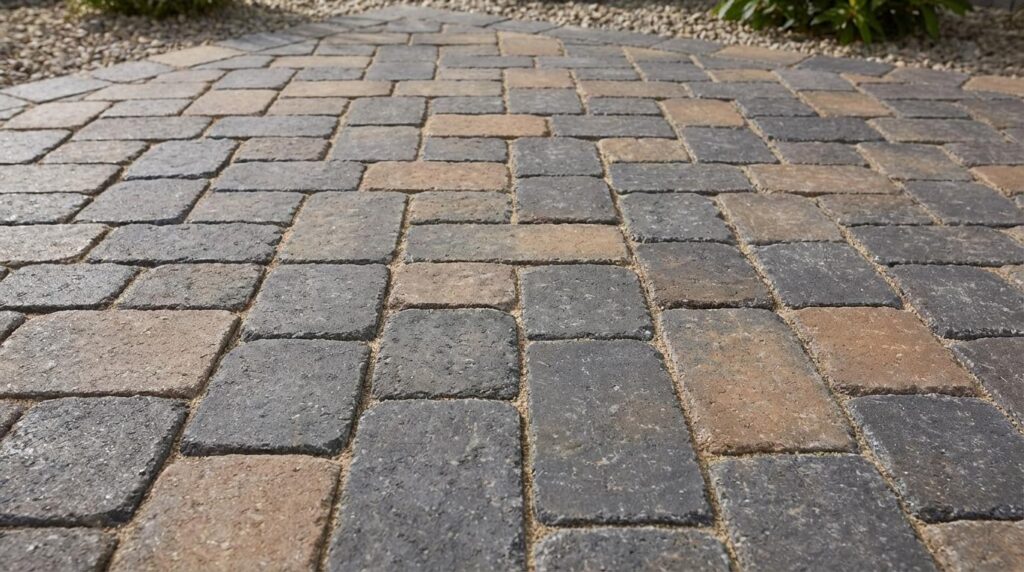 Brunmix Slotsbrosten m/slået kant halve 14×10,5×7