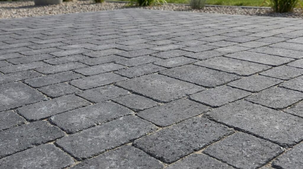 Sort / koksgrå Slotsbrosten m/slået kant 14x21x6