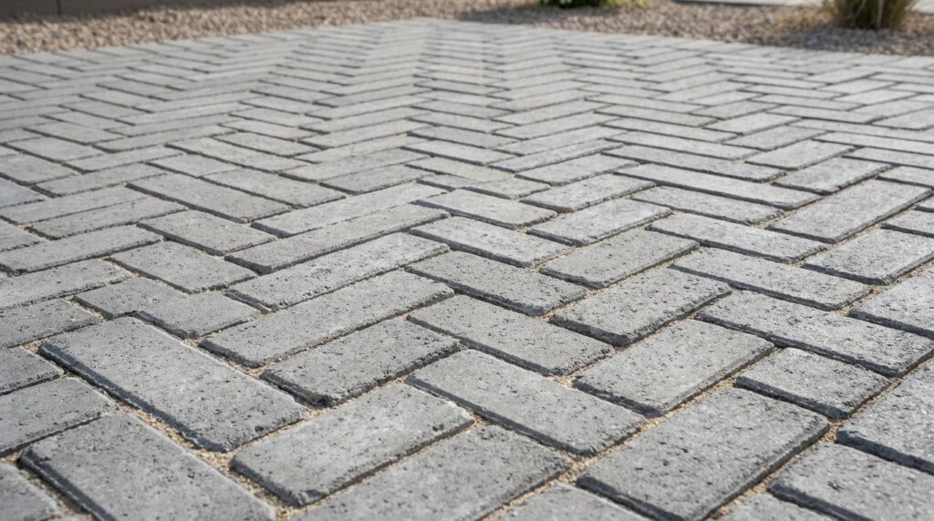 Grå Macro Slotsbrosten m/slået kant 28x14x7